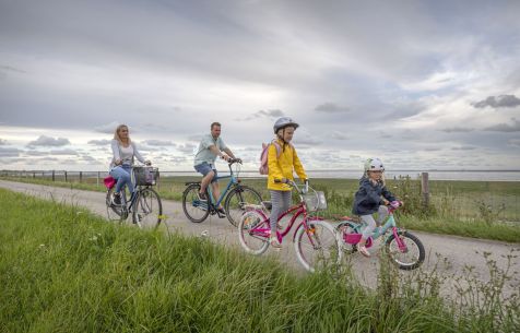 Familien Fahrradtour am Deich